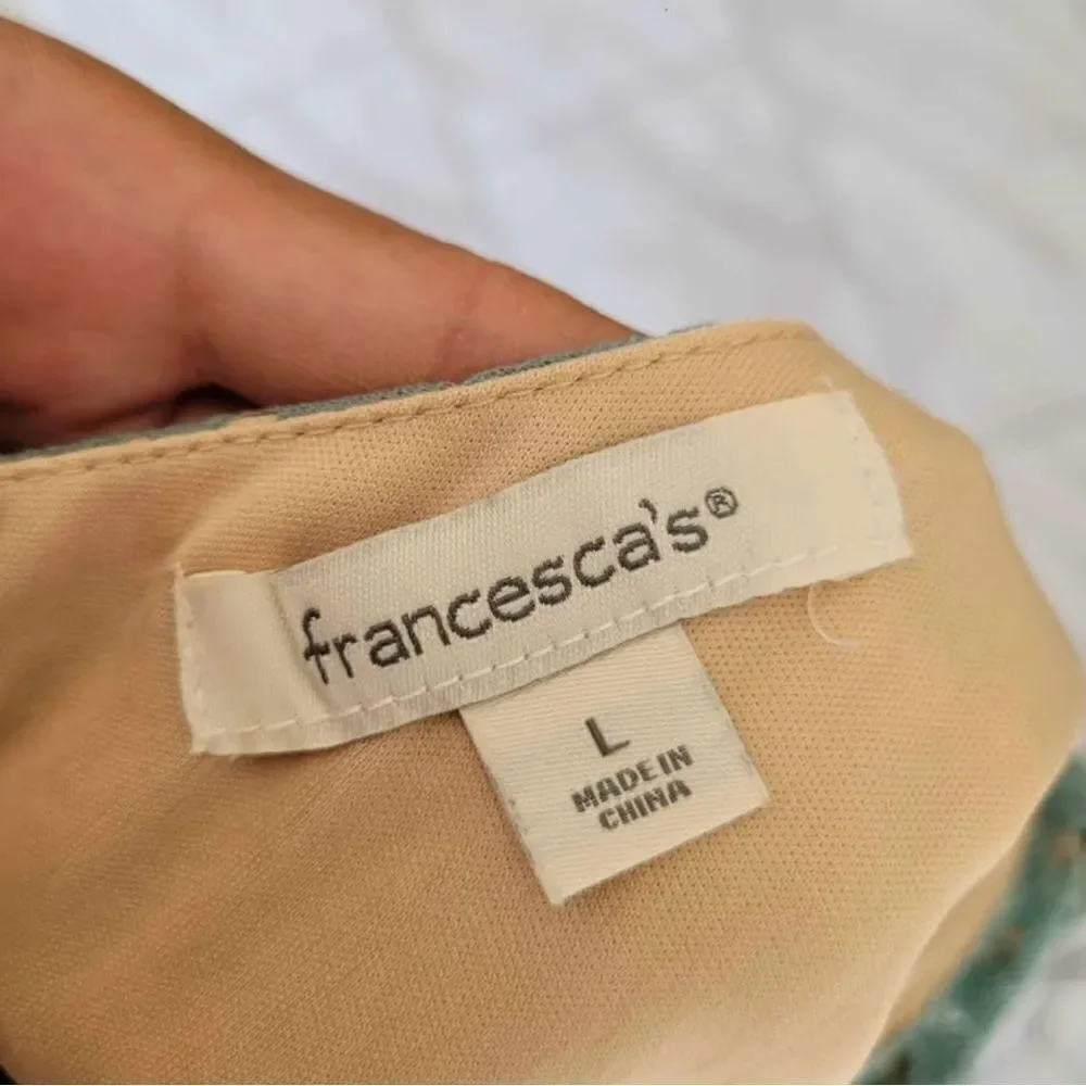 Francesa’s Turquoise lace dresss